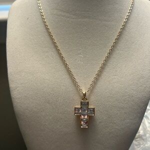 Gold Cross Pendant Necklace